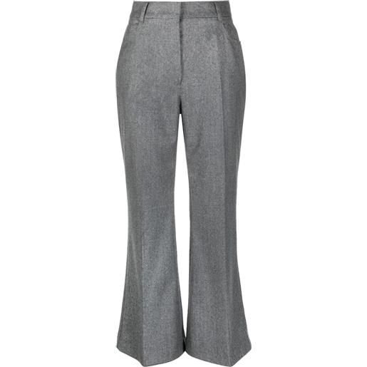Stella McCartney pantaloni sartoriali svasati - grigio