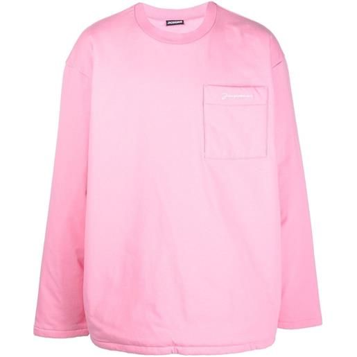 Jacquemus felpa bricciola imbottita - rosa