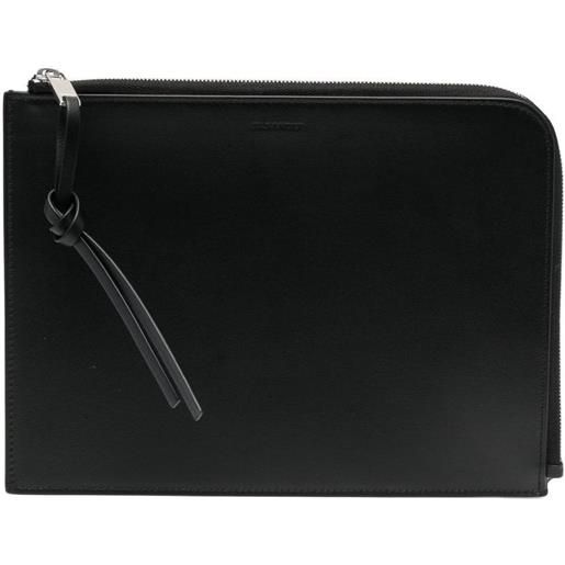 Jil Sander portafoglio con logo goffrato - nero