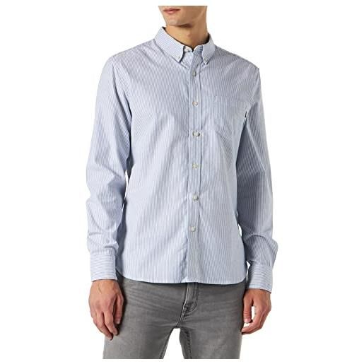 Dockers stretch oxford shirt, camicia, uomo, princeton forest fog stripe, l