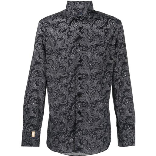 Billionaire camicia con stampa paisley - nero