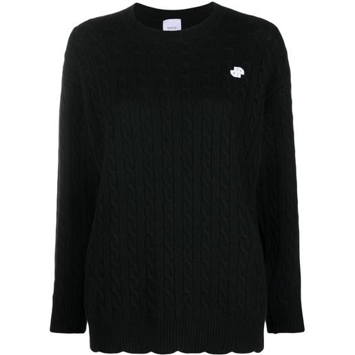 Patou maglione con logo - nero