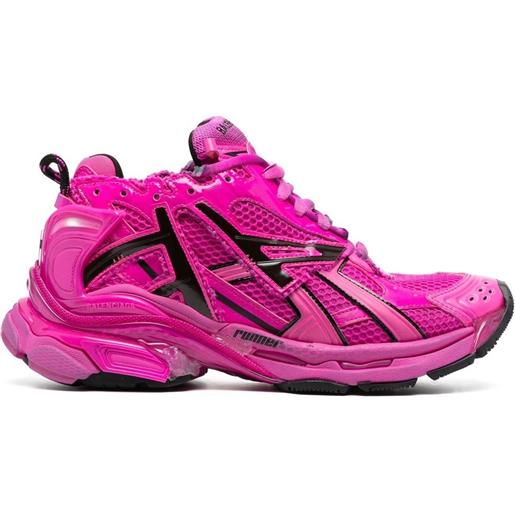 Balenciaga sneakers runner con inserto a rete - rosa