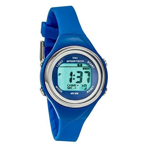 SPORTECH unisex | orologio sportivo digitale multifunzione blu resistente all'acqua | sp10702