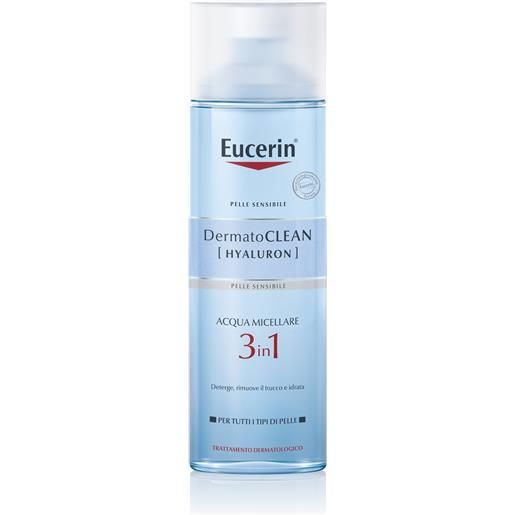 Eucerin dermatoclean lozione struccante micellare 3 in 1 200ml acqua detergente viso