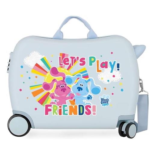 ROLL ROAD blue´s clues and you - valigia per bambini blu, 50 x 38 x 20 cm, rigida abs, chiusura a combinazione laterale, 34, 1,8 kg, 4 ruote, bagaglio a mano