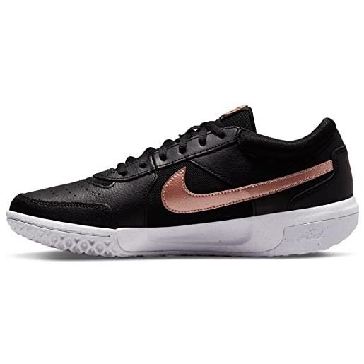 Nike Nike. Court zoom lite 3, sneaker donna, white/black-barely green-medium blue, 44.5 eu