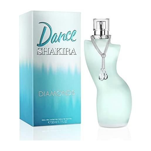 Shakira perfumes - dance diamonds di Shakira, eau de toilette da donna, fragranza floreale, fruttata e ambrata con bergamotto, lampone e violetta - 50 ml