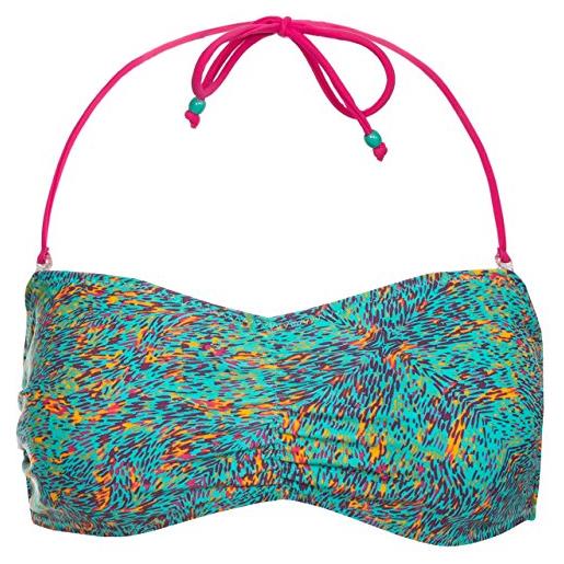 Trespass lineare, top bikini con cuscinetti lacci rimovibili per donna adulti per piscina/spiaggia/vacanza/immersioni/nuoto, stampa laguna, m