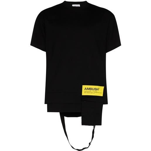 AMBUSH t-shirt con taschino - nero