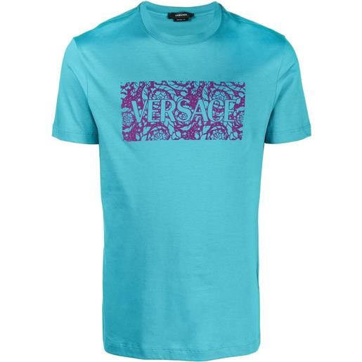 Versace t-shirt con stampa - blu