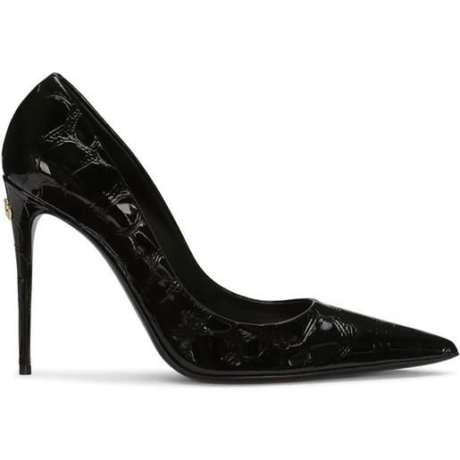 Dolce & Gabbana pumps con effetto coccodrillo 105mm - nero