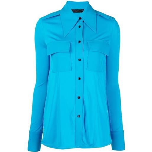 Proenza Schouler camicia con colletto oversize - blu