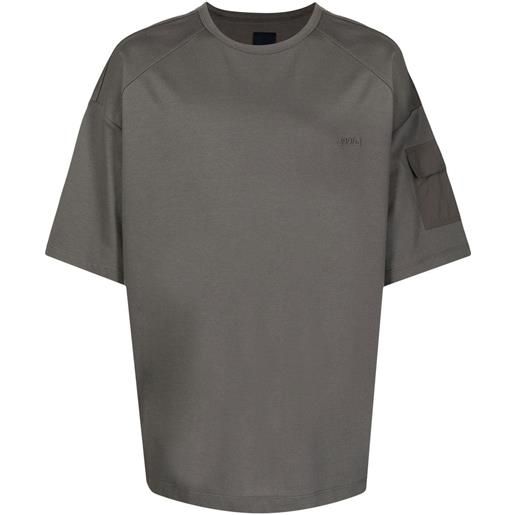 Juun.J t-shirt con ricamo - grigio