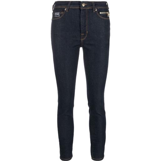 Versace Jeans Couture jeans skinny con stampa - blu