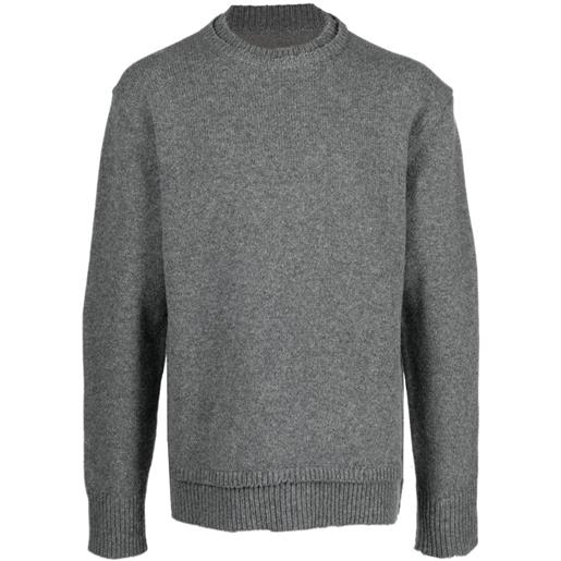 Maison Margiela maglione con applicazione sui gomiti - grigio