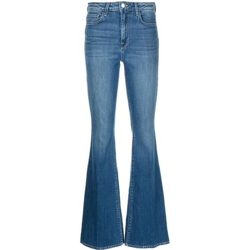 L'Agence jeans svasati a vita alta bell - blu