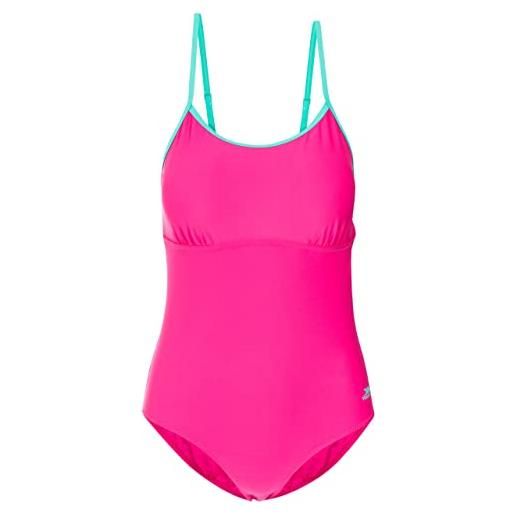 Trespass lotty, costume da bagno con imbottitura rimovibile per donne e adulti per piscina, spiaggia, vacanze, immersioni, nuoto donna, rosa, xxs