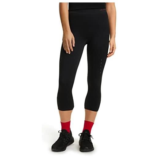 Falke compression 3/4 w ti filo funzionale con compressione 1 pezzo, pantaloni sportivi donna, nero (black 3000), xs