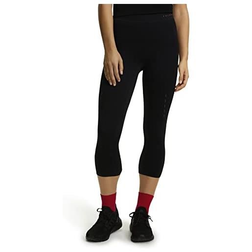 Falke compression 3/4 pantaloncini sportivi donna traspiranti asciugatura rapida nero finitura senza cuciture a recupero rapido dettagli riflettenti 1 pezzo