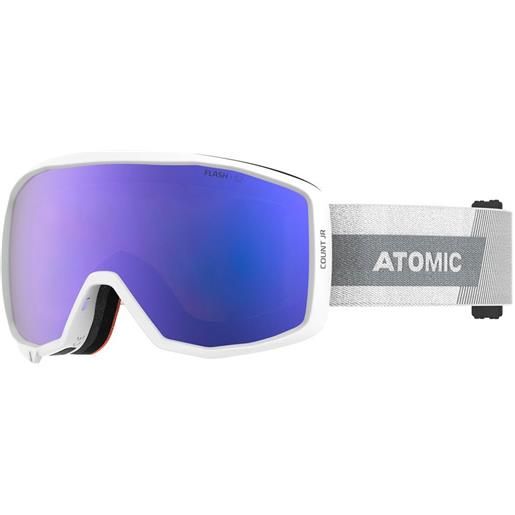 Atomic count spherical ski goggles junior bianco, grigio blue flash/cat2
