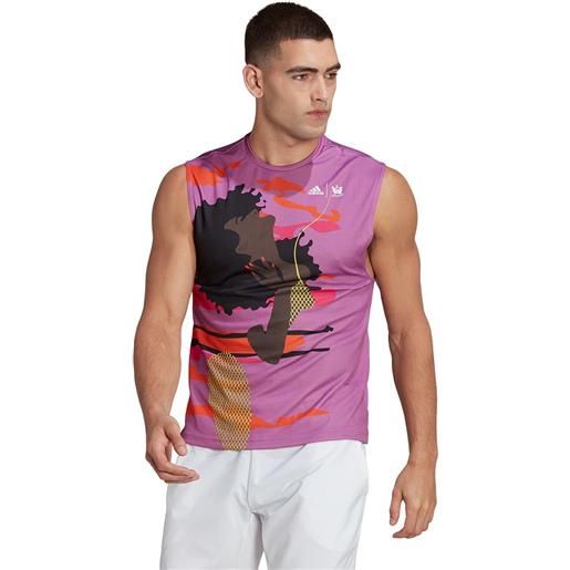 Adidas new york sleeveless t-shirt multicolor xs / regular uomo