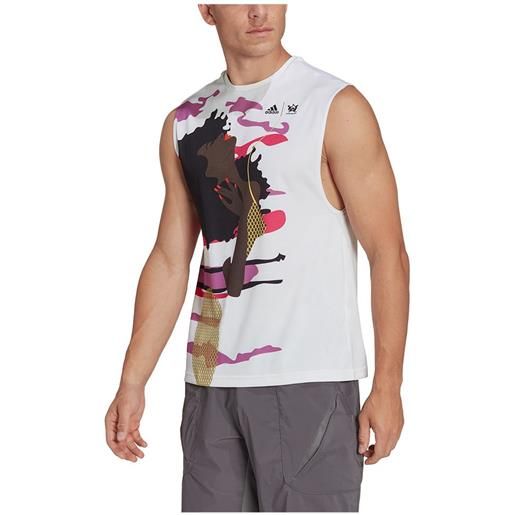 Adidas new york sleeveless t-shirt rosa 2xs / regular uomo