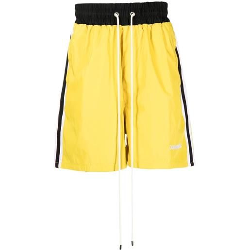 DOMREBEL shorts sportivi con coulisse basketball - giallo