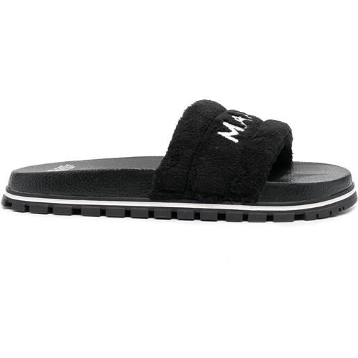 Marc Jacobs sandali slides con ricamo - nero