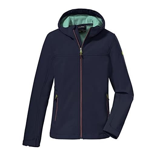 Killtec girl's giacca softshell con cappuccio kow 194 grls sftshll jckt, dark navy, 128, 38507-000