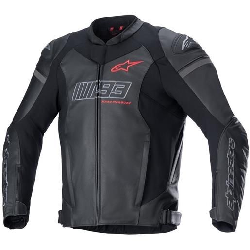 ALPINESTARS giacca pelle mm93 track leather nero rosso - ALPINESTARS 52