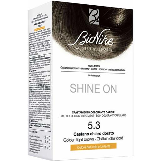 BioNike Capelli bionike shine on - trattamento colorante capelli castano chiaro dorato 5.3