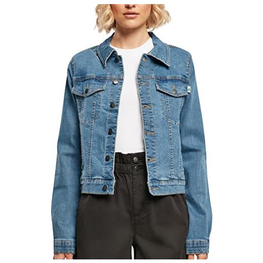 Urban classics giacca jeans donna, giacca in cotone organico, tasche sul petto, bottoni a pressione, cotone, disponibile in diversi colori, taglie xs - 5xl