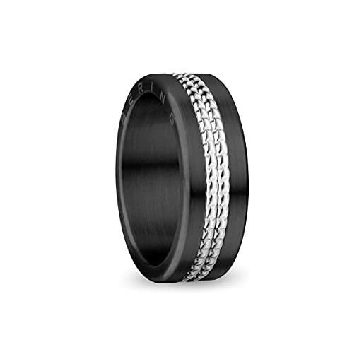 BERING, set di anelli intercambiabili da donna, in nero e argento con l'esclusivo sistema twist & change, colorado