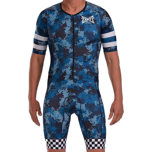 Zoot race division short sleeve trisuit blu s uomo