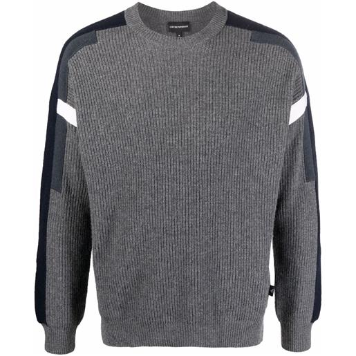 Emporio Armani maglione a righe - grigio