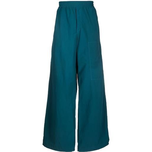 Off-White pantaloni con vita elasticizzata - blu