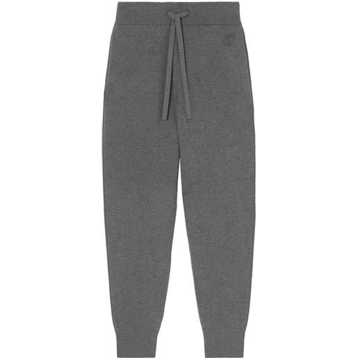 Burberry pantaloni sportivi con monogramma - grigio