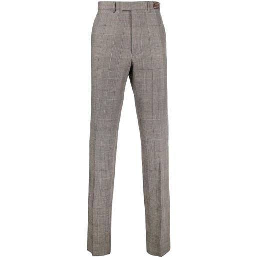 Gucci pantaloni sartoriali in principe di galles - grigio
