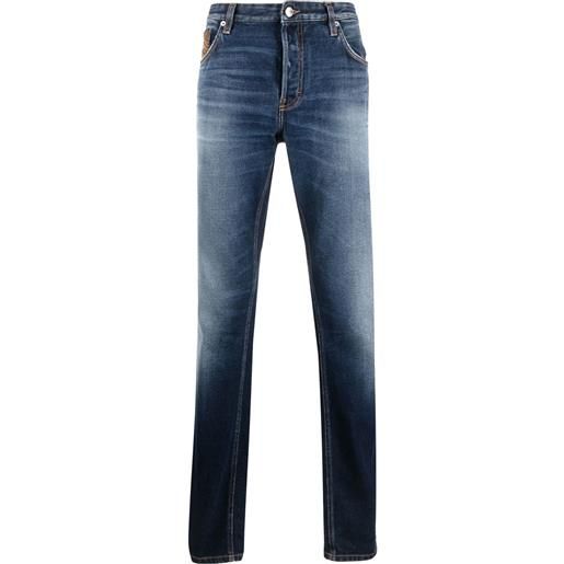 Roberto Cavalli jeans slim con applicazione - blu