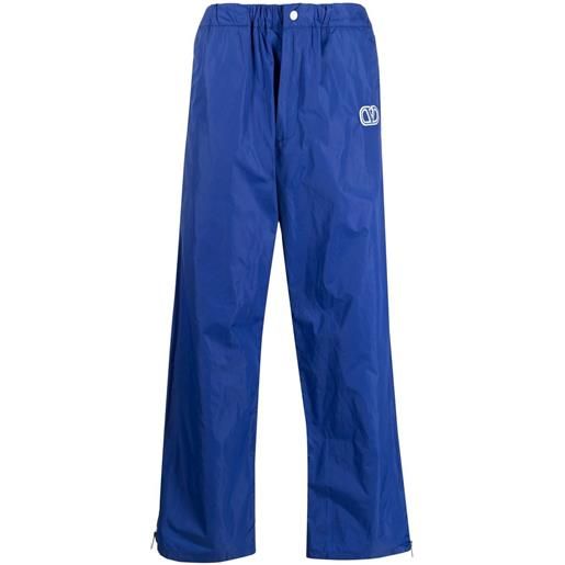 Valentino Garavani pantaloni con banda laterale - blu