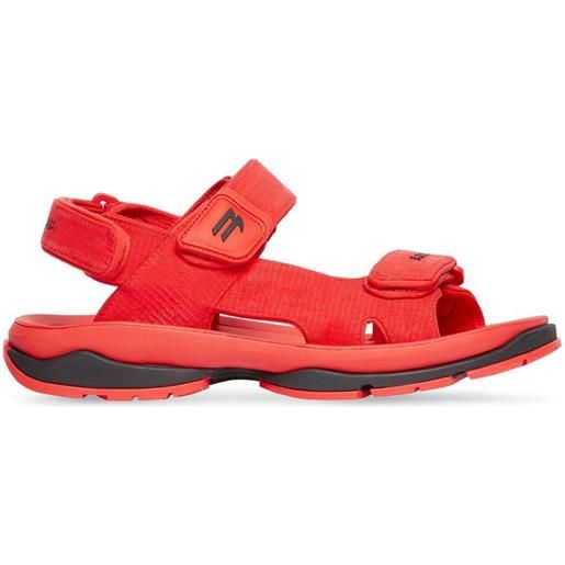 Balenciaga sandali tourist con chiusura a strappo - rosso