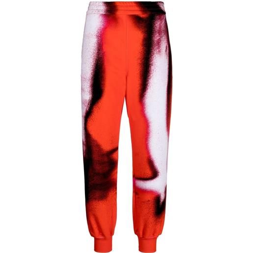 Alexander McQueen pantaloni sportivi mushroom spore - rosso
