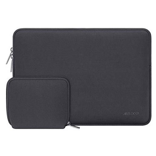 MOSISO laptop sleeve compatibile con mac. Book air 15 m2 a2941 2023/pro 15 touch bar, 15 surface laptop 5/4/3, dell xps 15 plus, hp stream 14, neoprene borsa custodia con piccolo case, spazio grigio