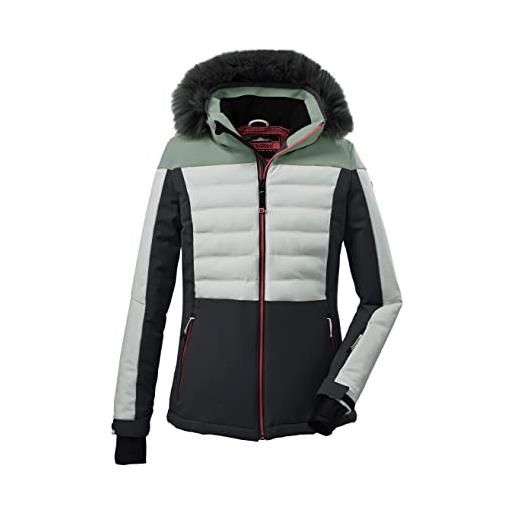Killtec women's giacca funzionale/giacca da sci con cappuccio staccabile con zip e paraneve ksw 254 wmn ski jckt, black blue, 42, 37584-000