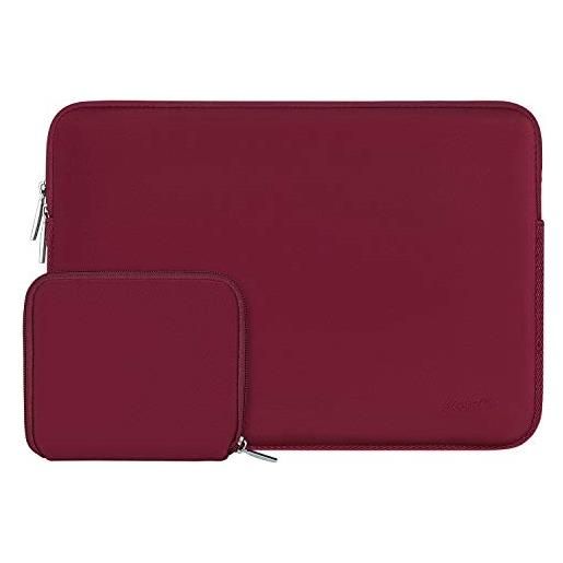 MOSISO laptop sleeve compatibile con mac. Book air/pro, 13-13,3 pollici notebook, compatibile con mac. Book pro 14 m3 m2 m1 pro max 2023-2021, neoprene borsa custodia con piccolo case, rosso