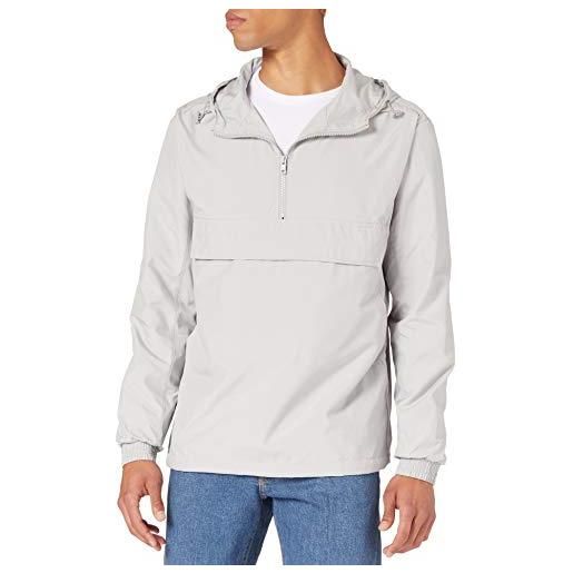 Urban Classics basic pull over jacket, giacca da pioggia con cappuccio uomo, bianco, l