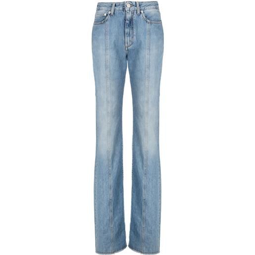 Alessandra Rich jeans svasati a vita alta - blu