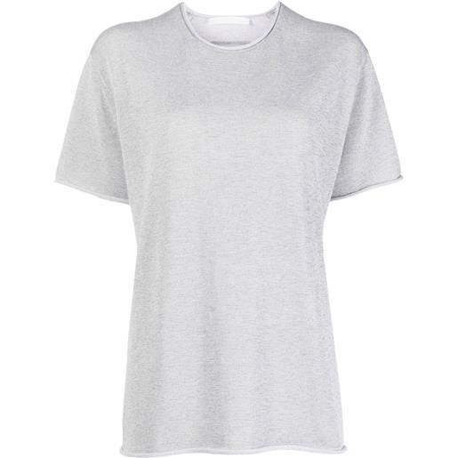 Dion Lee t-shirt con applicazione - grigio