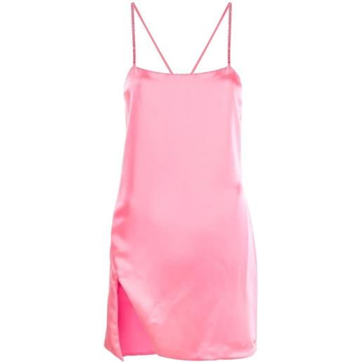 The Attico abito corto modello sottoveste con spacco laterale - rosa